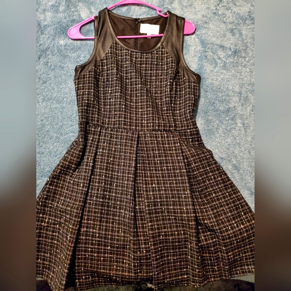 Black plaid dress